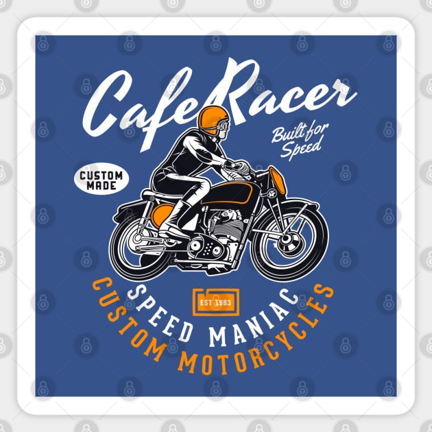 Cafe Racer Custom Motorcycles Sticker by funkymonkeytees